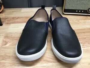 Elephantito Classic Sneakers Women's 6 Black Faux Leather Low Top Comfort Shoes